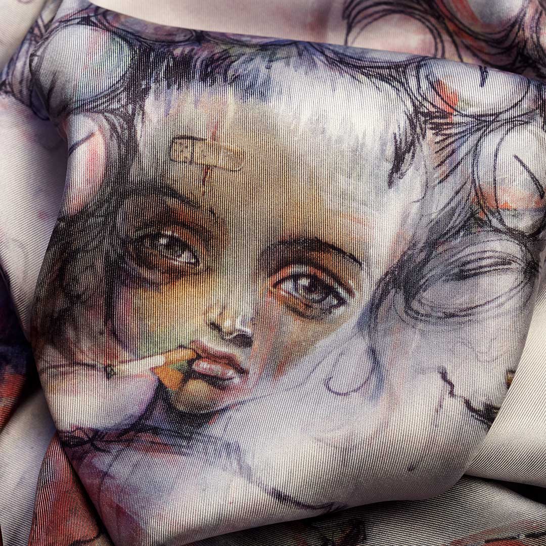 Herakut silk scarf street art